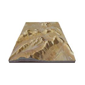 Photorealistic Desert Valley and Mountain Range model